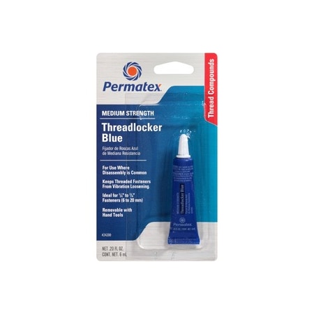 Permatex Automotive Medium Strength Threadlocker Blue 6ml Tube Carded 24200
